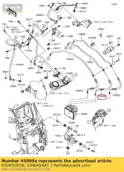 slangrem, hu-fr m / cil., zg140 van Kawasaki, met onderdeel nummer 430950558, bestel je hier online: