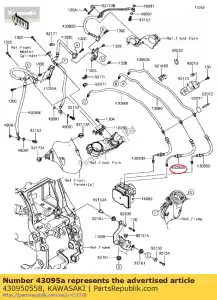 kawasaki 430950558 slangrem, hu-fr m / cil., zg140 - Onderkant