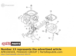 Aprilia AP8106504, Schroef, OEM: Aprilia AP8106504