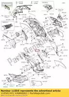 110561343, Kawasaki, staffa, carenatura laterale, sinistra kawasaki zzr  f performance sport zx1400 e abs h j zzr1400 ninja zx14r brembo ohlins 1400 , Nuovo