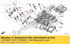 Honda 12204KYJ305 guía, válvula de entrada (o.s.) - Lado inferior