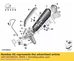 Qui puoi ordinare tappo per marmitta posteriore, posteriore da BMW , con numero parte 18518558450: