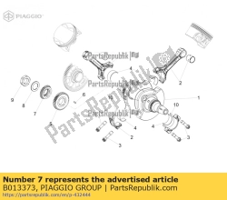 Aprilia B013373, Water pump pinion, OEM: Aprilia B013373