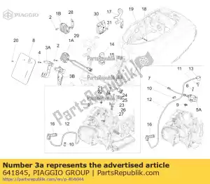 Piaggio Group 641845 soporte de conector - Lado inferior