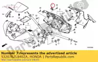 53207KZL840ZA, Honda, tappo, coperchio maniglia * nh1 * (nh1 nero) honda  nsc sh 110 125 150 502 2013 2017 2018 2019, Nuovo