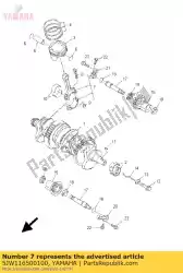 Aqui você pode pedir o conjunto de biela em Yamaha , com o número da peça 5JW116500100: