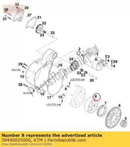 ktm 58440025000 vrijloopnaaf - Onderkant