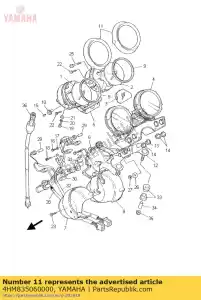 yamaha 4HM835060000 ring, meter cover - Bottom side