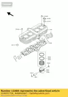 110601726, Kawasaki, pakking, cilindervoet kawasaki zx turbo e gpz ninja r uni trak a zx750 gt z750 p gpz750 zephyr 750 gt750 , Nieuw