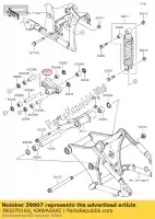 390070160, Kawasaki, Bras-susp, uni trak vn900baf kawasaki  vn vulcan 900 2010 2011 2012 2013 2014 2015 2016 2017 2018 2019 2020 2021, Nouveau