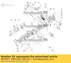 Aqui você pode pedir o suporte de luz de nevoeiro em Piaggio Group , com o número da peça 887997: