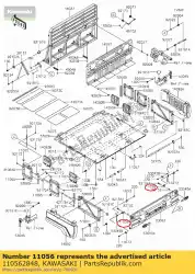 Here you can order the 01 bracket,stopper from Kawasaki, with part number 110562848: