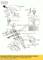 921530589, Kawasaki, bout, met flens, 6x14 zr750-j1h kawasaki er-6f er-6n z 650 750 2004 2005 2006 2007 2008 2009 2010 2011 2012, Nieuw