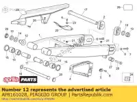 AP8161028, Piaggio Group, Boccola di regolazione aprilia  pegaso pegaso strada trail 650 660 2005 2006 2007 2008 2009, Nuovo