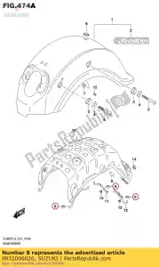 suzuki 0932006026 coussin - La partie au fond