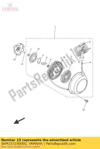 yamaha 5KM157230000 pulley, starter - Bottom side