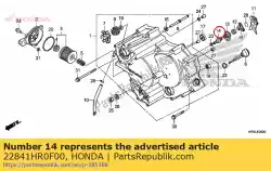 Aquí puede pedir perno, ajuste del embrague de Honda , con el número de pieza 22841HR0F00: