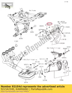 kawasaki 921542340 01 boulon, douille, 6x18 - La partie au fond