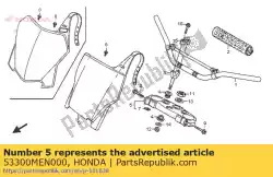 Ici, vous pouvez commander le chevalet comp., haut de fourche auprès de Honda , avec le numéro de pièce 53300MEN000: