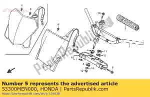 honda 53300MEN000 comp. ponte, topo do garfo - Lado inferior