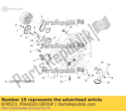 Aprilia 878523, Przegroda pompy oleju, OEM: Aprilia 878523
