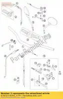 63002010000, KTM, gasgreep cpl. 06 ktm super enduro 950 2006 2007 2008 2009, Nieuw