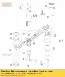 schok abs onder cpl. Enduro-r van KTM, met onderdeel nummer 46180654S7, bestel je hier online: