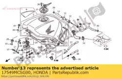 kraag, tankinstelling van Honda, met onderdeel nummer 17549MCSG00, bestel je hier online: