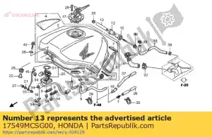 Honda 17549MCSG00 kraag, tankinstelling - Onderkant