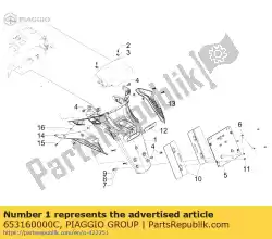 Here you can order the rear splash guard from Piaggio Group, with part number 653160000C: