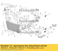 896367, Piaggio Group, tuyau de refroidissement aprilia  dorsoduro zd4tv000, zd4tv001, zd4tva00, zd4tva01, zd4tvc00,  1200 2010 2011 2012 2013 2016, Nouveau