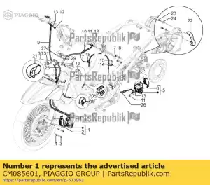 Piaggio Group CM085601 (heng tong) pasador de freno izquierdo - Lado inferior