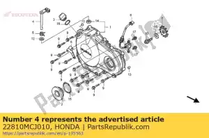 honda 22810MCJ010 lever comp., clutch - Bottom side