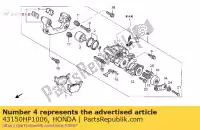 43150HP1006, Honda, caliper sub assy., rr. br honda trx450r sportrax 37kw te30u australia trx450er 450 , New