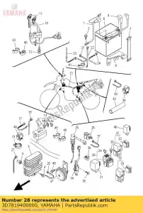 yamaha 3D7819400000 conjunto de relé de arranque (rc19-076a) - Lado inferior