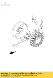 Aqui você pode pedir o conjunto do rotor em Suzuki , com o número da peça 3140229G20: