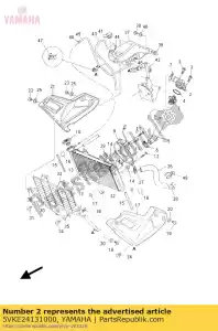 yamaha 5VKE24131000 couvercle, thermostat - La partie au fond