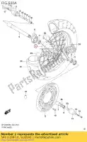 5411129F10, Suzuki, moyeu, roue avant suzuki  dr z 400 2000 2001 2002 2003 2004 2005 2006 2007 2008 2009 2017 2018 2019, Nouveau