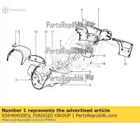 65646400EV, Piaggio Group, cubierta del manillar delantero     , Nuevo