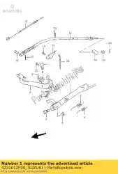 Tutaj możesz zamówić stojak, prop od Suzuki , z numerem części 4231012F00: