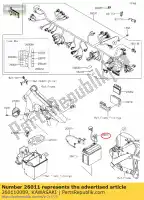 260110089, Kawasaki, cavo, batteria (+) vn900b6f kawasaki  vn vulcan 900 2006 2007 2008 2009 2010 2011 2012 2013 2014 2015 2016 2017 2018 2019 2020 2021, Nuovo