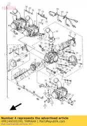 carburateur 3 van Yamaha, met onderdeel nummer 4PR149030100, bestel je hier online: