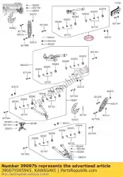 Ici, vous pouvez commander le arm-susp, fr, upp, lh, noir kvf30 auprès de Kawasaki , avec le numéro de pièce 39007Y005945: