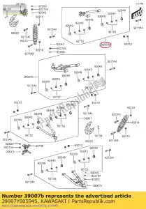 kawasaki 39007Y005945 arm-susp, fr, upp, lh, noir kvf30 - La partie au fond