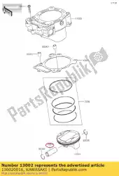 Ici, vous pouvez commander le piston-axe kx450d7f auprès de Kawasaki , avec le numéro de pièce 130020016: