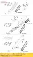 54605079700, KTM, exh. geluiddemper 200/250 sx alu 00 ktm exc mxc sx sxs 200 250 300 380 2000 2001 2002 2003 2004, Nieuw