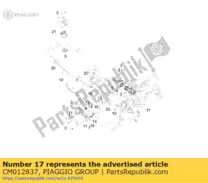 Piaggio Group CM012837 câble de selle - La partie au fond