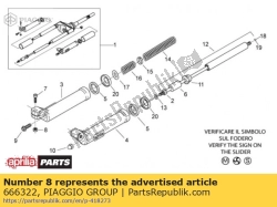 Aprilia 666322, Porca, OEM: Aprilia 666322