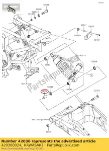 Kawasaki 420360024 sleeve,12.1x18x32 - Bottom side