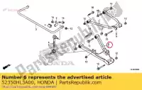 52350HL3A00, Honda, arm assy., r. rr. lower honda sxs700m2p sxs700m4p 700 , New